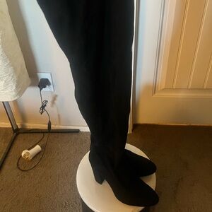 Black Thigh-High Boots